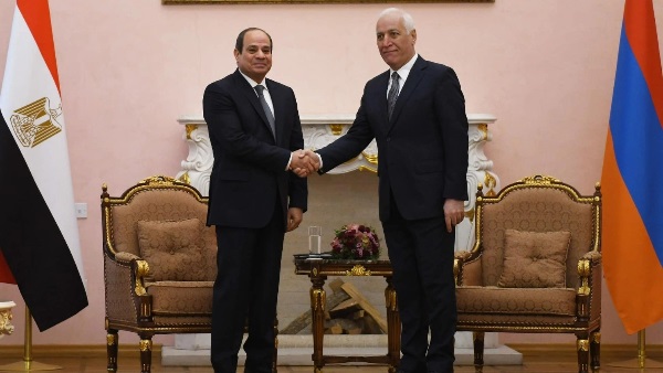  الرئيس السيسي أول رئيس مصري يزور أرمينيا بعد استقلالها