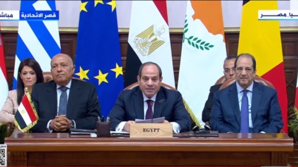 الرئيس السيسي  من القمة المصرية الأوروبية