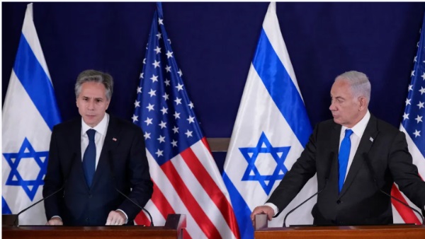 بنيامين نتنياهو، رئيس الوزراء الإسرائيلي، أنه أبلغ وزير الخارجية الأميركي "أنتوني بلينكن"، 