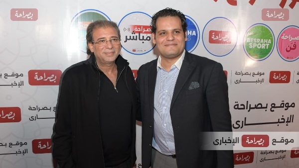 خالد يوسف مع رئيس تحرير موقع بصراحة الإخباري 