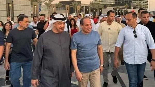 الرئيس السيسي والشيخ محمد بن زايد يتفقدان مهرجان العلمين الجديدة