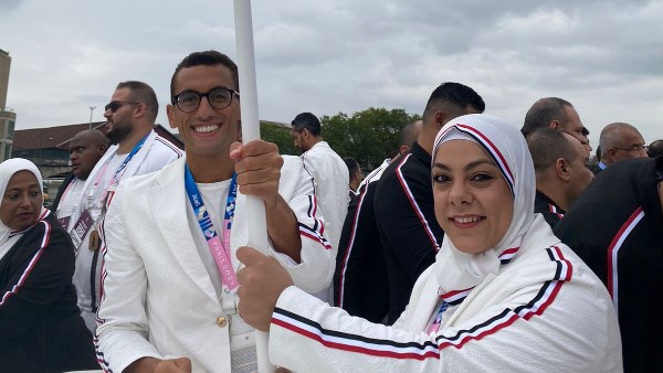 رفع علم مصر في حفل أولمبياد باريس 