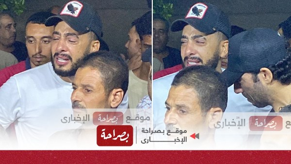 انهيار الفنان عصام السقا في جنازة المنتجين الثلاثة