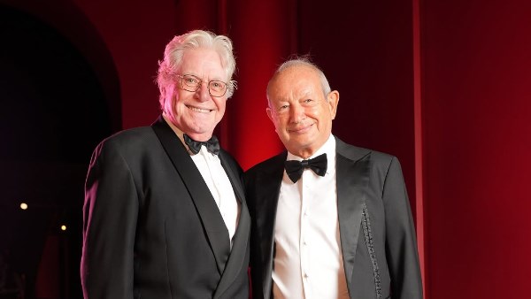 الفنان حسين فهمي ورجل الأعمال نجيب ساويرس