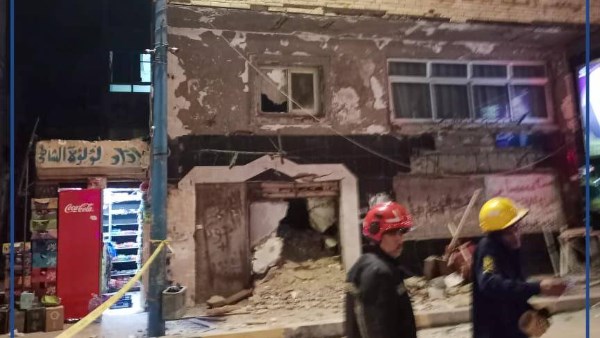  انهيار أجزاء من عقار بالعصافرة بحري