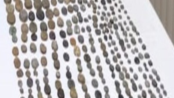عدد كبير من القطع الأثرية داخل مسكنه