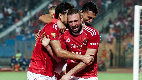 فرحة لاعبي الاهلي فرحة لاعبي الاهلي
