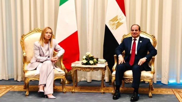 الرئيس السيسى ورئيسة وزراء إيطاليا