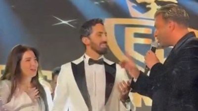 مي عز الدين وزوجها