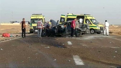 تصادم أتوبيس سياحي بالغردقة 