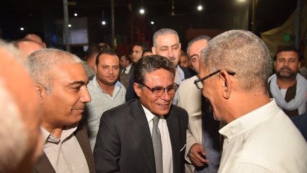 المستشار طاهر الخولي خلال المؤتمر الإنتخابي