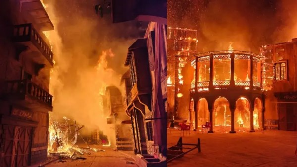 حريق موقع تصوير مسللسل النويلاتي
