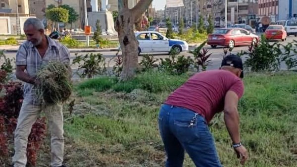 جانب من أعمال النظافة 