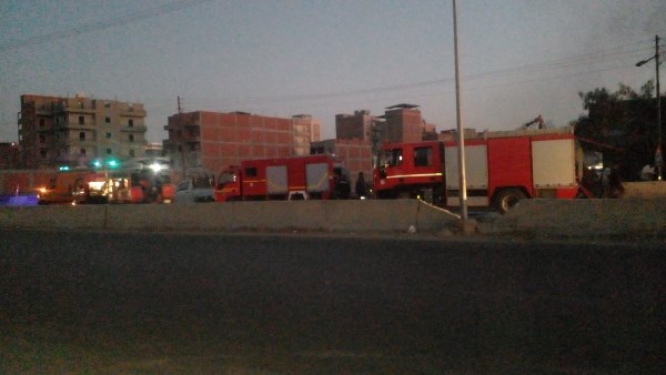 حريق مخزن دراجات ناريه بسمنود