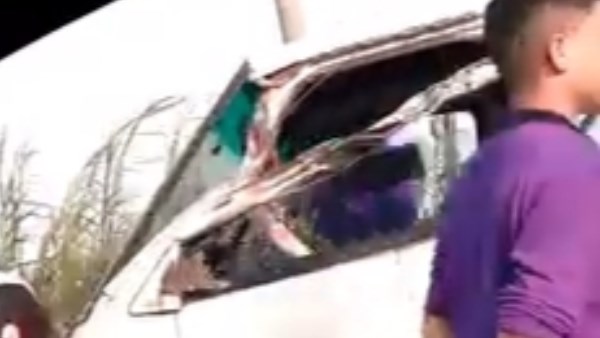 حادث تصادم علي طريق حوش عيسى دمنهور 