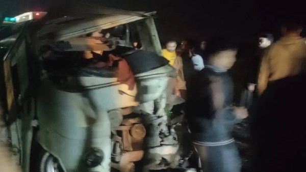 حادث تصادم ميكروباصين بكفر الشيخ