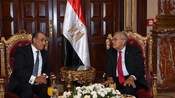 المستشار عصام  فريد، رئيس مجلس الشيوخ يستقبل وزير الخارجية