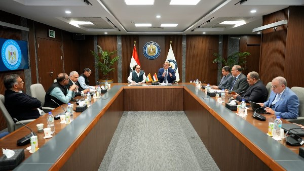 لقاء الوفدين المصري والهندي 