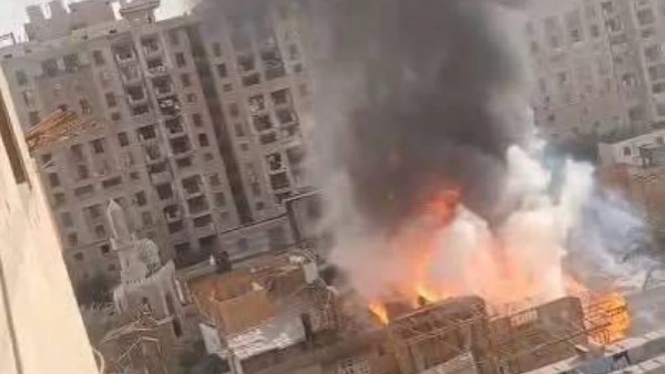 نشوب حريق داخل استوديو مصر بمنطقة الهرم 