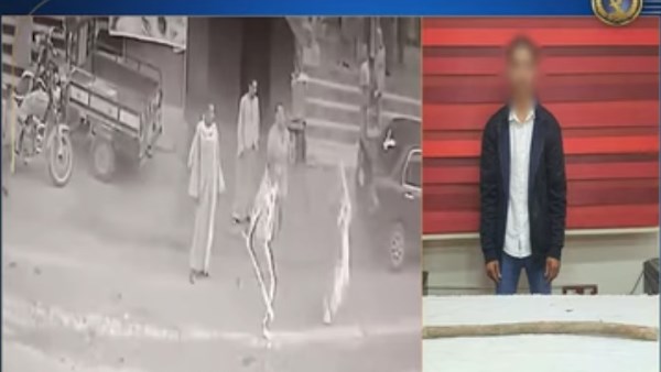 القبض علي احد الاشخاص قأم بالتعدي علي إحدي السيدات بعصا خشبية