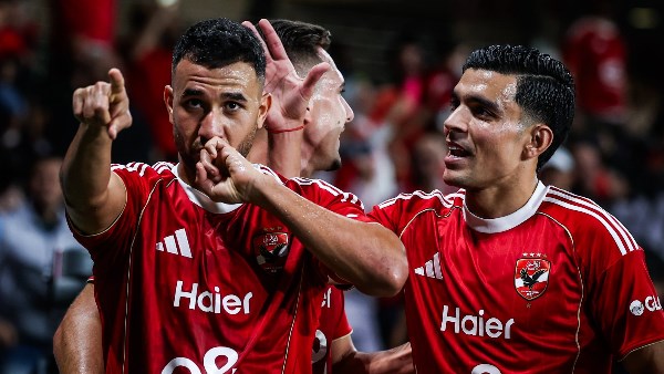 فرحة لاعبي الاهلي