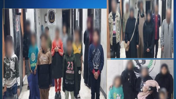 ضبط 11شخصًا من بينهم 6 رجال و5 سيدات لقيامهم باستغلال الأطفال في أعمال التسول