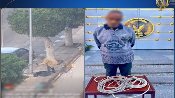 كشف ملابسات فيديو يظهر قيام شخص بسرقة أسلاك كهربائية في محافظة بورسعيد