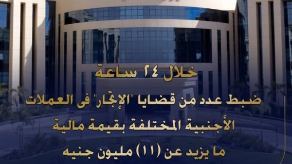 ضبط قضايا متعددة للإتجار غير المشروع بالنقد الأجنبي بقيمة 11 مليون جنيه