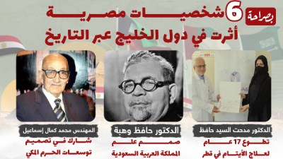 6 شخصيات مصرية أثرت في دول الخيلج