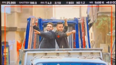 محمد إمام ومصطفى خاطر من كواليس تصوير مسلسل "الكينج"