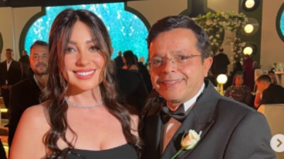 نرمين الفقي مع محمد هنيدي من حفل زفاف ابنته "فريدة"