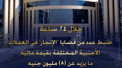 ضبط عدد من قضايا الاتجار غير المشروع بالنقد الأجنبي بقيمة 8 ملايين جنيه