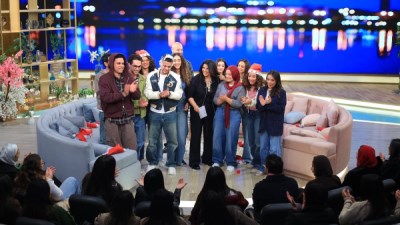 فريق عمل مسلسل "ميدترم" في برنامج "معكم" مع منى الشاذلي 