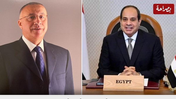 الرئيس السيسي وعاصم سليمان 