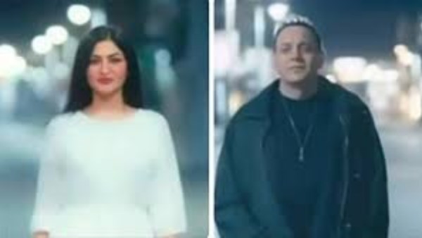 مصطفي قمر وزوجته  