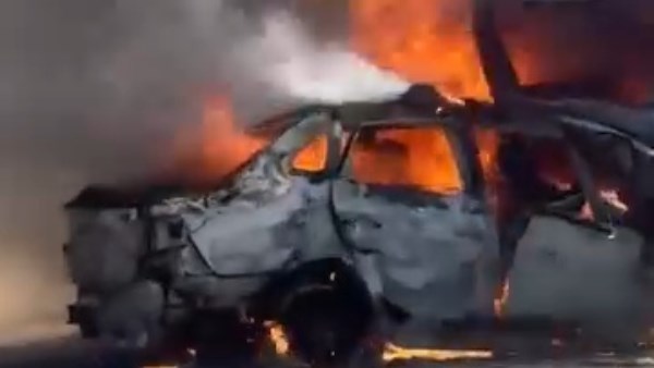 مصرع 4 أشخاص واصابة اثنين في تصادم مروع بين نصف نقل وملاكي على الصحراوي الشرقي بملوي