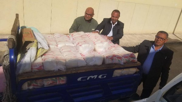 ضبط طن سكر تمويني مدعم