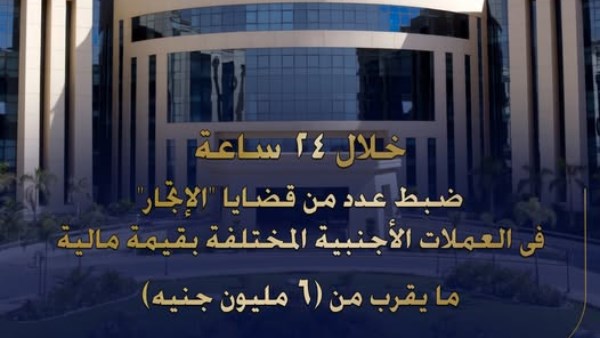 ضبط عدد من قضايا الاتجار غير المشروع بالنقد الأجنبي بقيمة 6 ملايين جنيه