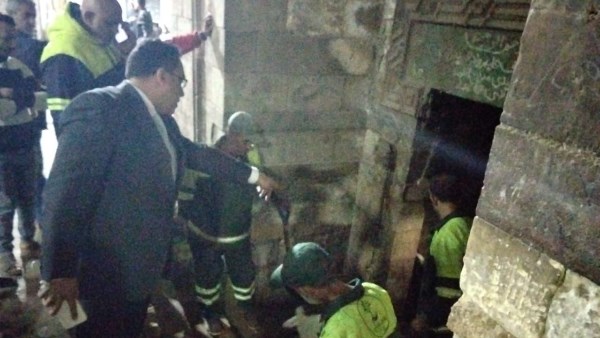 ترميم مسجد سيدي مدين الأشموني وعيونه الأثرية