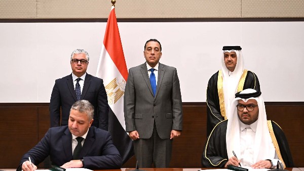 الدكتور مصطفى مدبولي والوفد القطري