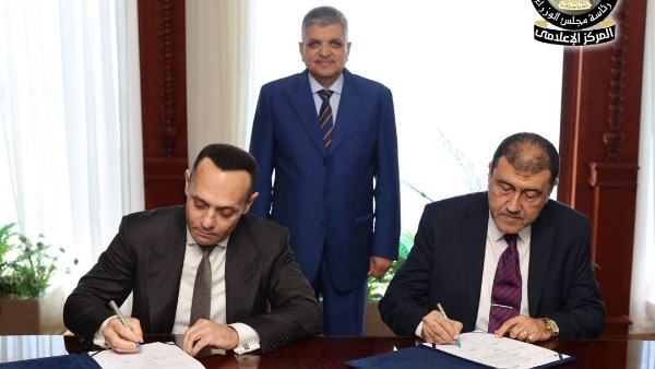 جانب من توقيع عقد الشراكة الاستراتيجية بين هيئة قناة السويس وشركة أنكوراج للاستثمارات 