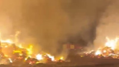 حريق يُدمر أتوبيسًا في كفر الشيخ دون وقوع إصابات