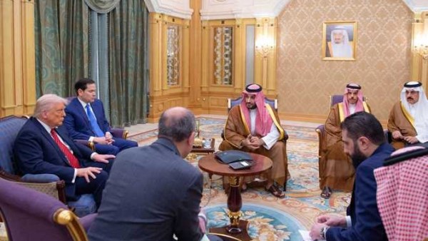 لقاء ترامب والشرع في الرياض