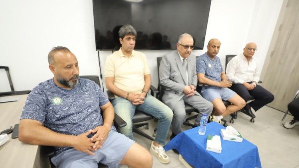  رئيس نادي البنك الأهلي يجتمع باللاعبين