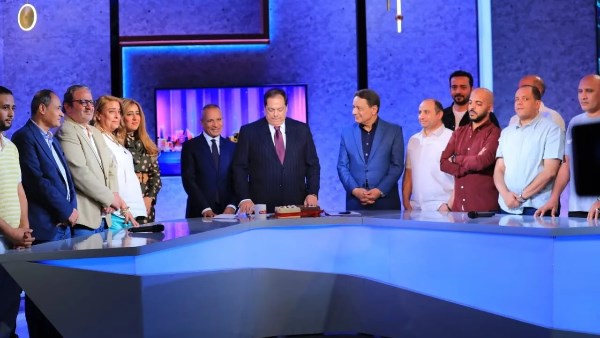 جانب من الاحتفال بعودة الإعلامي أحمد موسي 