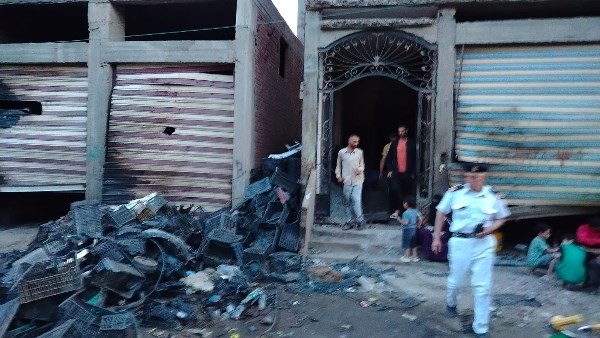 إنفجار مخزن خردة بالدقهلية 