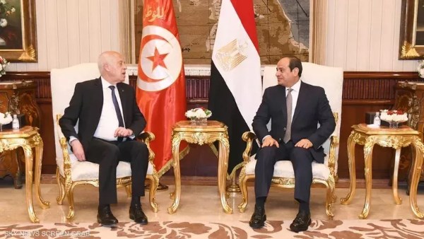 الرئيس السيسي وقيس سعيد- ارشيفية
