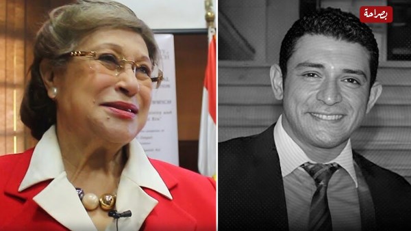 نوال الدجوي وحفيدها الراحل أحمد 