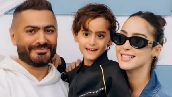 تامر حسني وابنه آدم تامر حسني وابنه آدم