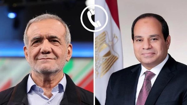 الرئيس السيسى يؤكد لنظيره الإيرانى رفض مصر القاطع للهجوم الصاروخى ضد قطر